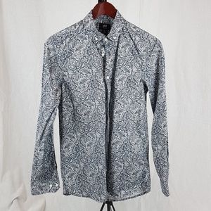 H&M Paisley Floral Button Down Shirt in XS